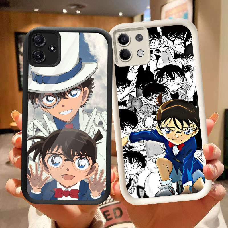 DJ-18 Detective Conan ปลอกซิลิโคนสีดําและสีขาวสําหรับ Xiaomi Redmi Tecno Note Pova 14 13 7 12 Pro 5G