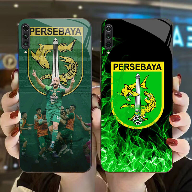 DK-76 Persebaya Casing GLASS soft frame สีดํา Samsung Note A70 10Plus A7 A70S A10 A02 A50 10 2018 Pr