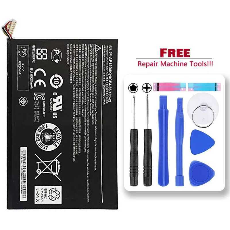 7300mAh For Acer Iconia Tab A3-A10 A3-A11 W510 W510P Tablet Battery AP12D8K Lightweight