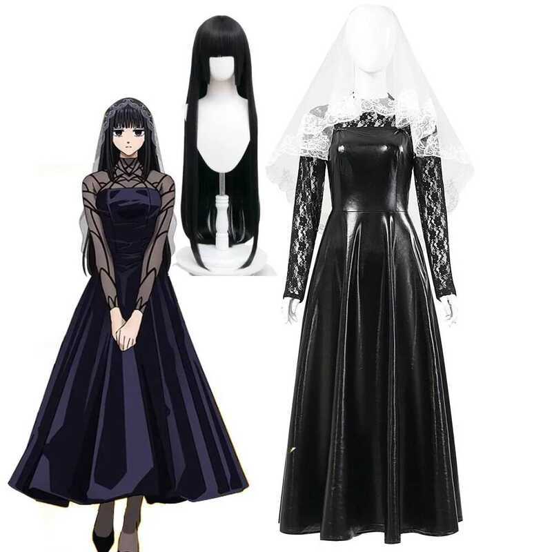 C Osaragi Cosplay Anime Sakamoto Days Costume Wig Dress Veil Coat Outfit Women Assassin Shishiba Ha