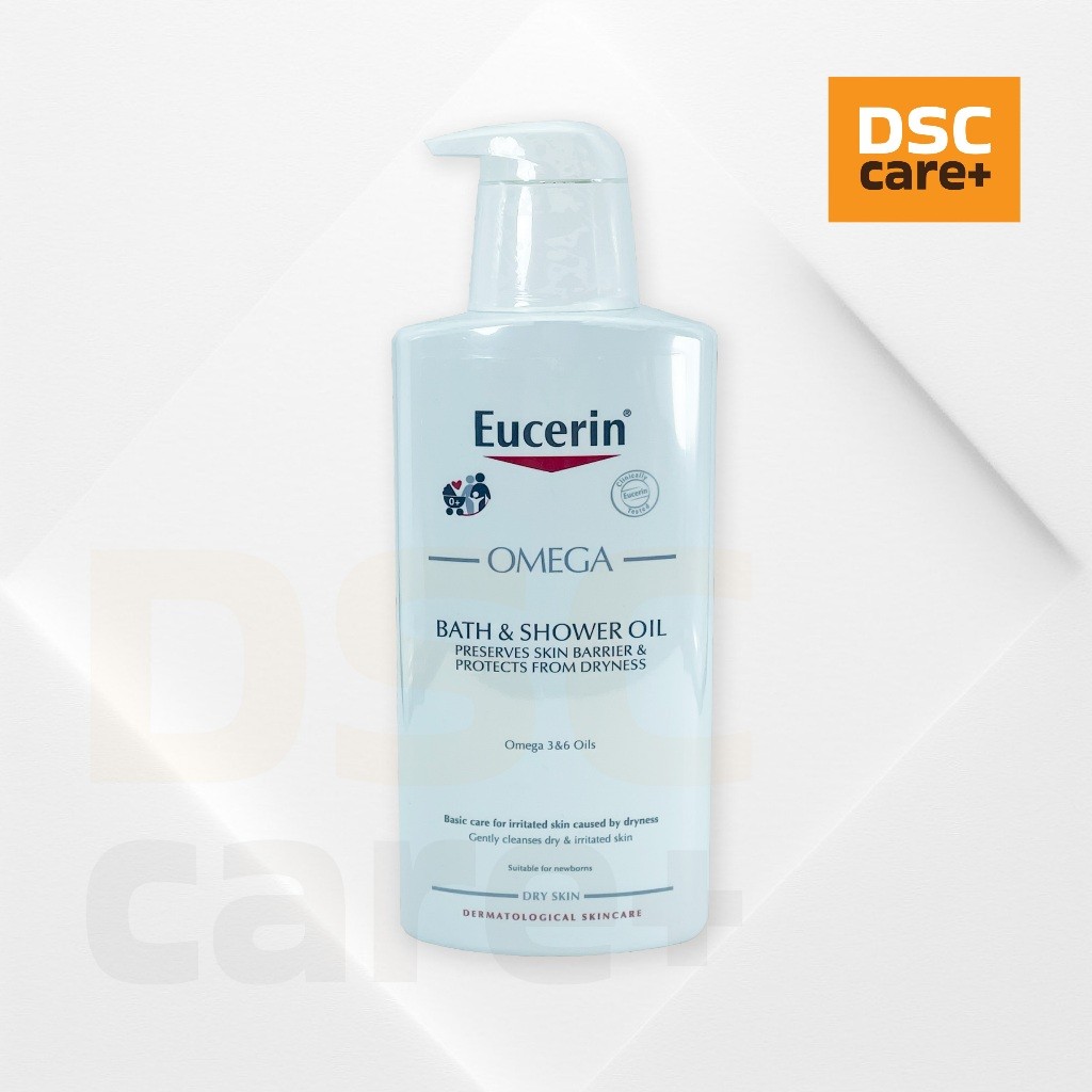 ฟิกเกอร์ Eucerin OMEGA BATH & SHOWER OIL Omega 3&6 Oils 400 ml