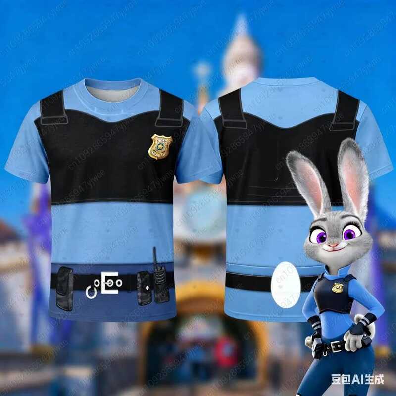 Disney Anime Zootopia 3D พิมพ์เสื้อยืดเด็ก MEn เสื้อผ้าผู้หญิง Nick Graphic T เสื้อ