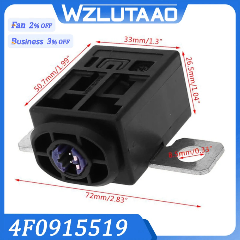 4F0915519 Car Battery Cut Off Fuse Overload Protection Trip For Audi A1 A3 A4 A5 A6 A7 A8 Q5 Q7 Sko