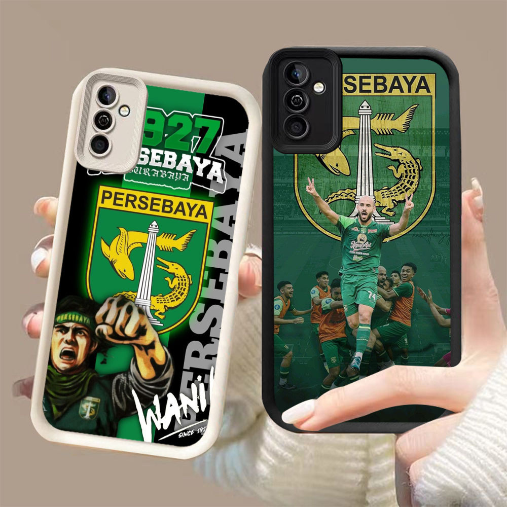 DK-76 Persebaya ปลอกซิลิโคนสีดําและสีขาวสําหรับ Samsung A35 A04s A16 A24 A05S A14 A15 A25 A34 5G