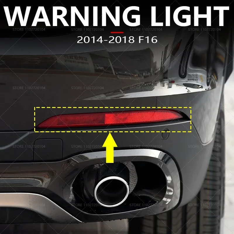 for 2014-2018 F16 BMW X6 28iX 30dX 35iX 40dX 50iX Rear Reverse Brake Stop Lamp Reflector Warning Li