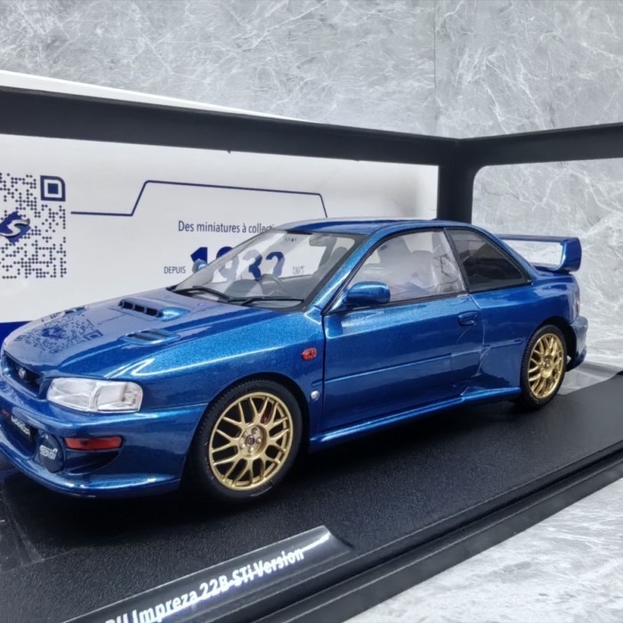SOLIDO 1/18 SOLIDO IMPREZA 22B STI 1998 การตกแต่งโมเดลรถแบบคงที่