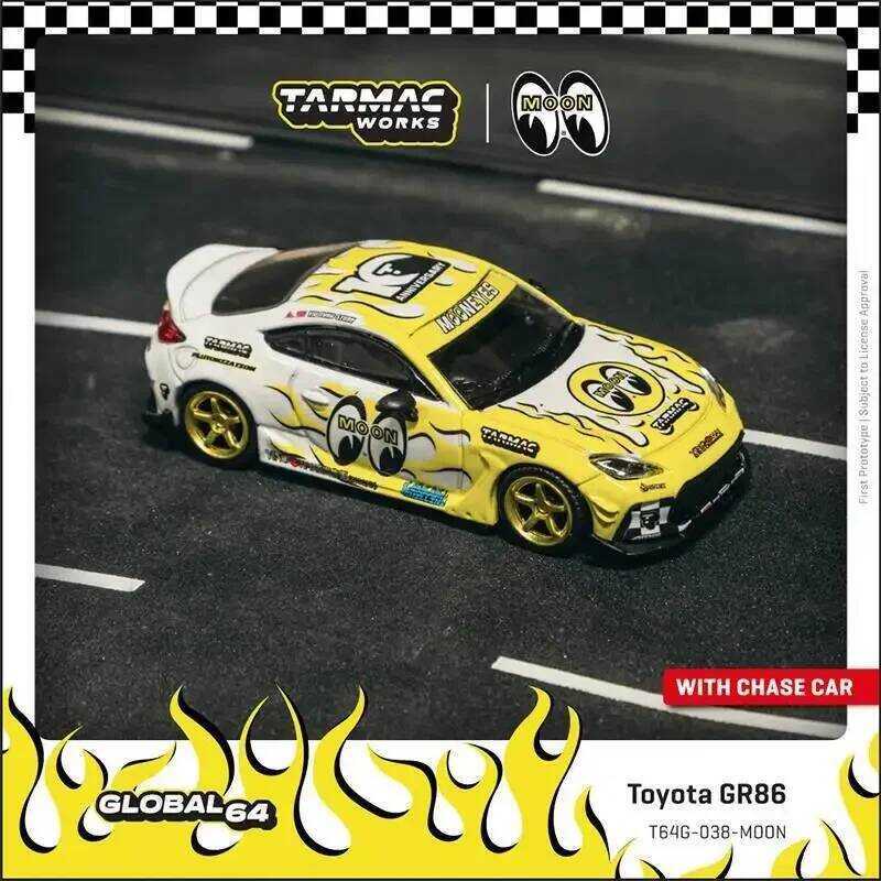 C Presale Tarmac Wor 1:64 Toyota Gr86 MOONEYES Diecast Car Model Collection Toys TW
