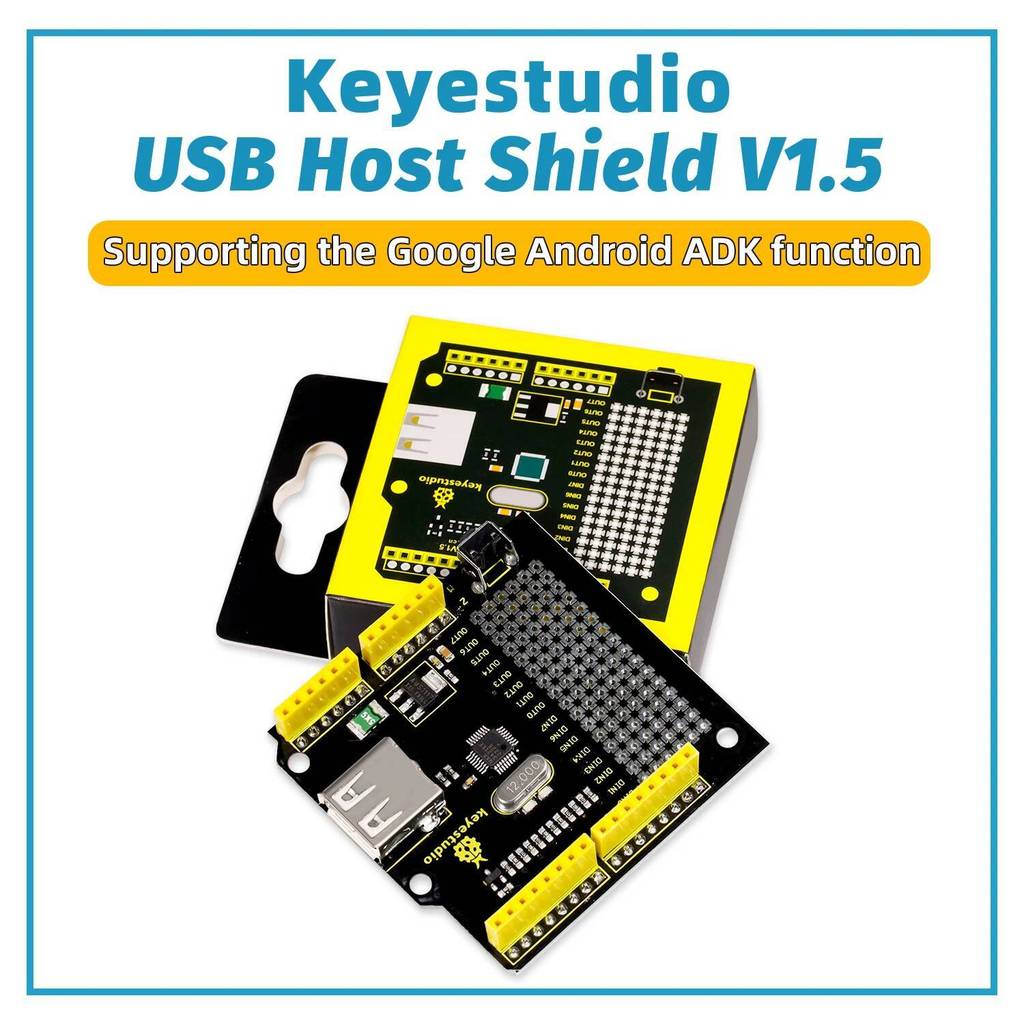 Keyestudio USB Host Shield V1.5 สําหรับ Arduino UNO R3 & Arduino Mega 2560 สื่อสารด้วยอุปกรณ์ USB U 