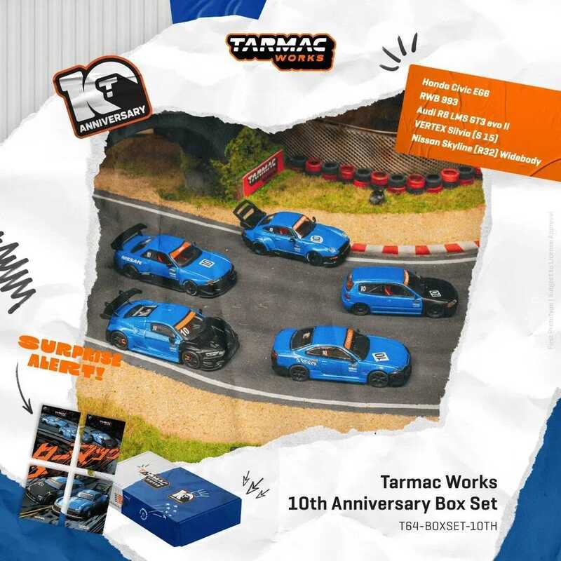 C Presale Tarmac Work 1:64 CIVIC Eg6 RWB 3 AUDI R8 SIIA S15 GTR R32 10Th Anniversary Diecast Car Mo