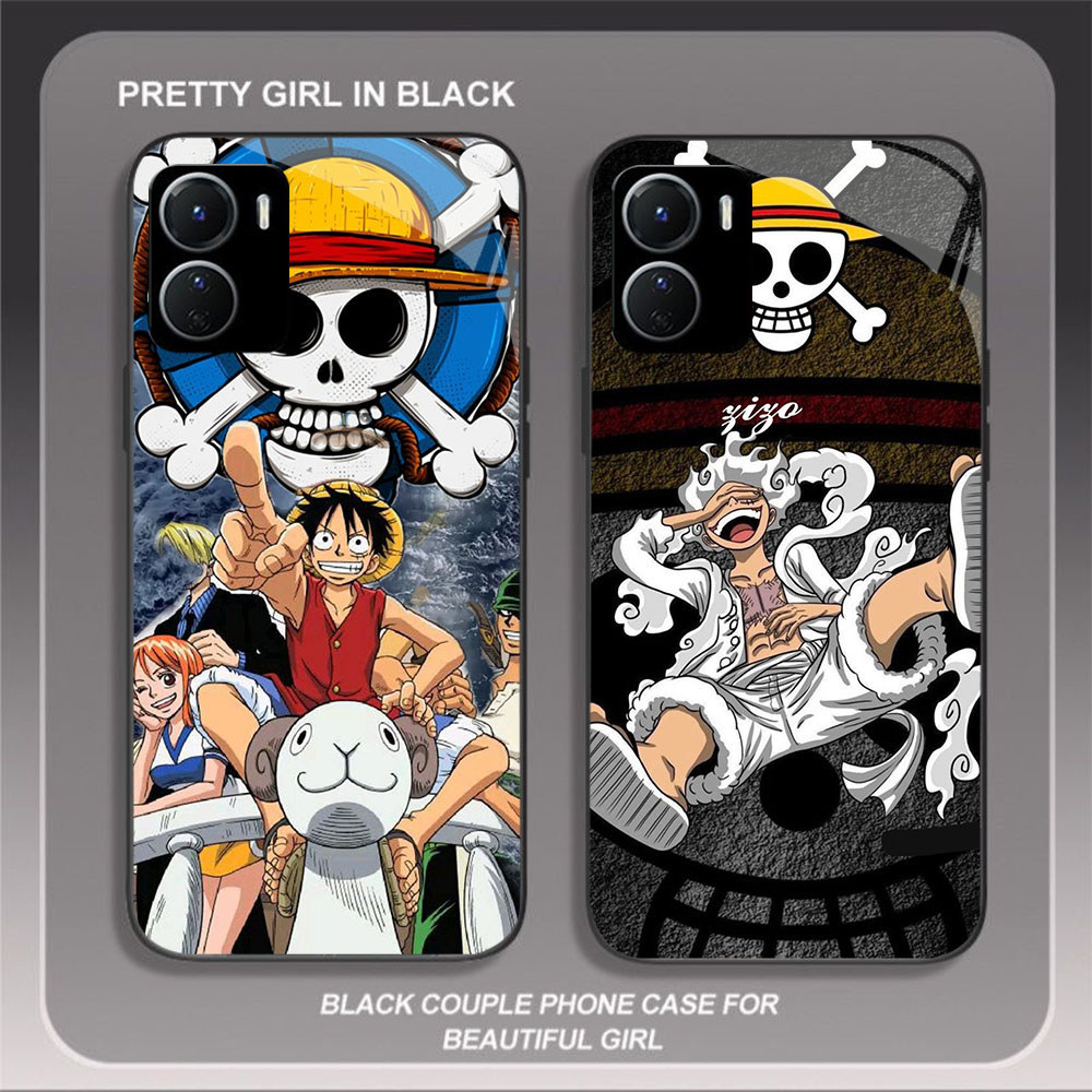 HK-63 One Piece ตัวอักษรรวบรวมปลอกแก้วสําหรับ VIVO iQOO Y01 Y15S U5X Z9X Y56 Y17S Y36i Y27S Y36 Y15A