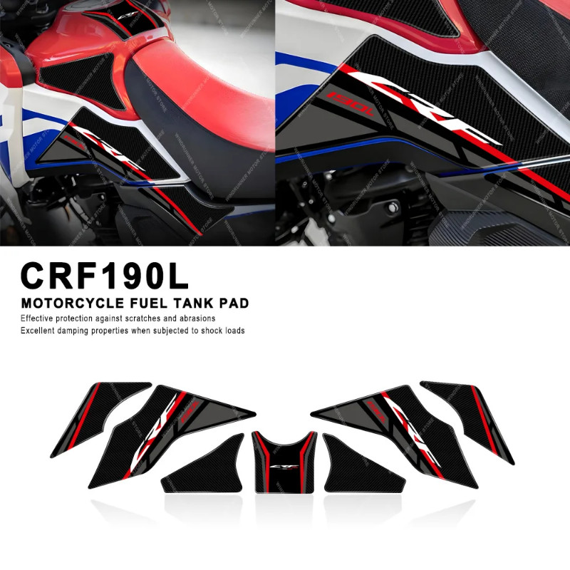 CRF190L Accessories Motorcycle 3D Gel Epoxy Resin Sticker Tank Pad Protection Kit For Honda CRF190L