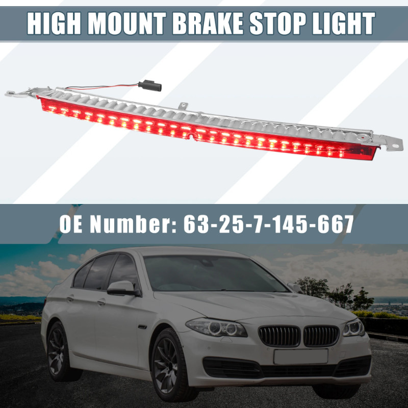 Uxcell Tail High Mount Brake Stop Light No.63-25-7-145-667/63256925902 3rd Third Brake Light for BM