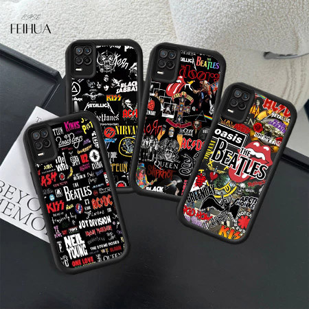 Rock Band HpปลอกชุบใสสําหรับRealme Reno A77s A96 F21S 9i A76 7 A3 A57s 8Z F21 A3X C31 A36 A77 8 A57e