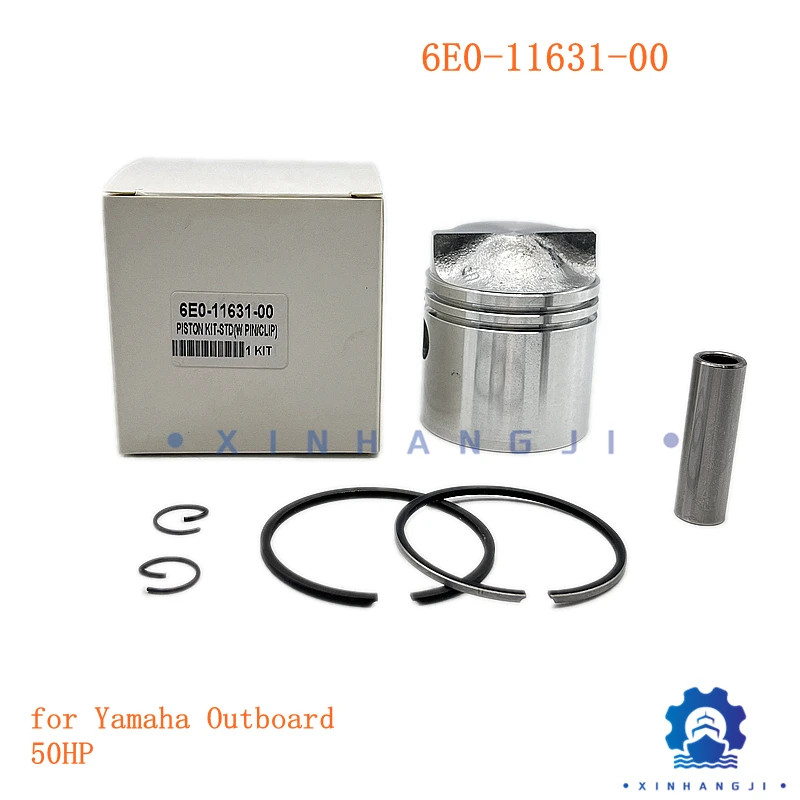 6E0-11631-00 -98 97 6E0 Piston (Std) Kit for Yamaha Outboard Motor 2-stroke  4HP 5HP 6E0-11631；6E0-