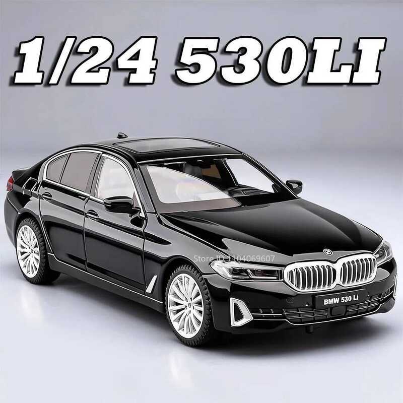 C 1:24 530Li 760Li Models Metal Diecast Shock Absorption Pull Back Sound Light Exquisite Interior M