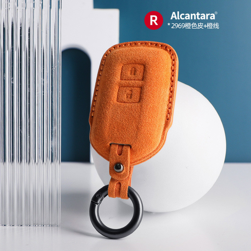 【2015 -2025】 เหมาะสำหรับเคสกุญแจ Toyota, Highlander, Camry, Corolla, เคสกุญแจหนังหนังนิ่ม Alcantara