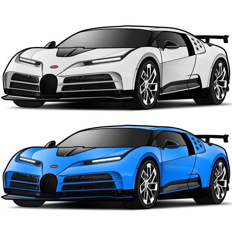JKM รถรุ่น 1: 32 Bugatti EB110 White Dragon Centodieci Sound Light พวงมาลัยโช้คอัพเปิดประตู