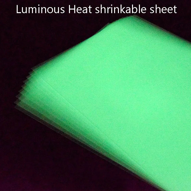 10pcs Luminous heat shrinkable sheet translucent plastic sheet polishing luminous heat shrinkable s