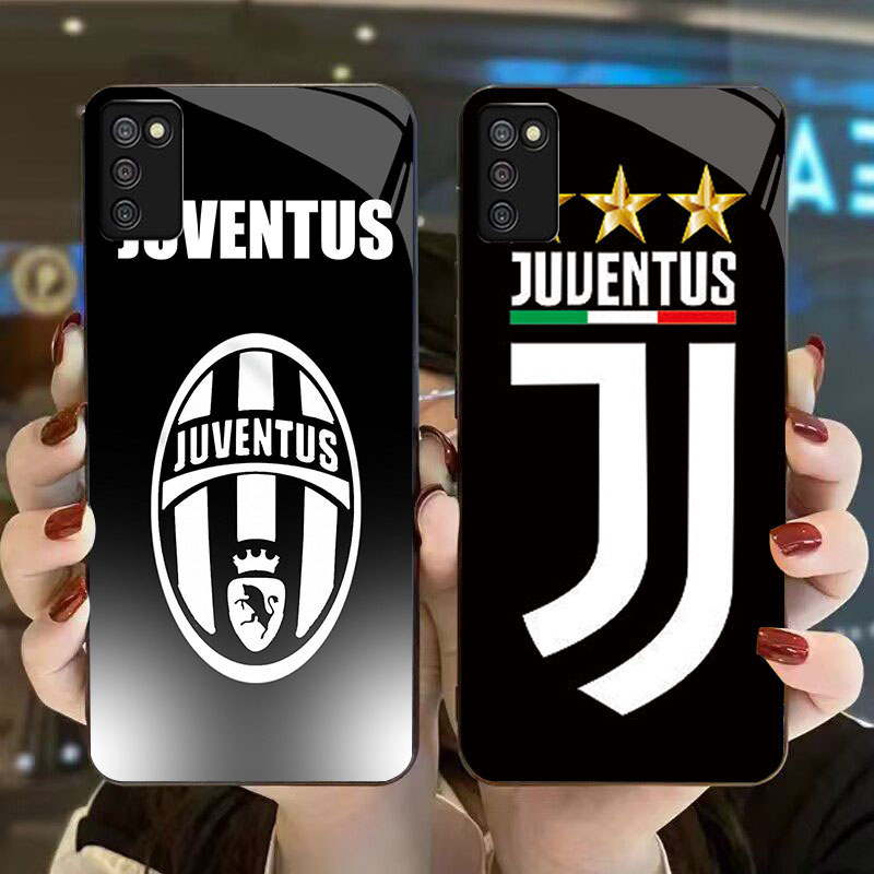 DK-68 JUVENTUS Casing GLASS soft frame สีดํา Samsung A02S M02S A03S 164mm A51 166mm A71