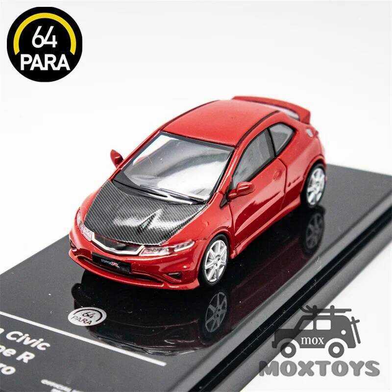 C Para64 1:64 Civic Fn2 Type R Red Diecast Model Car