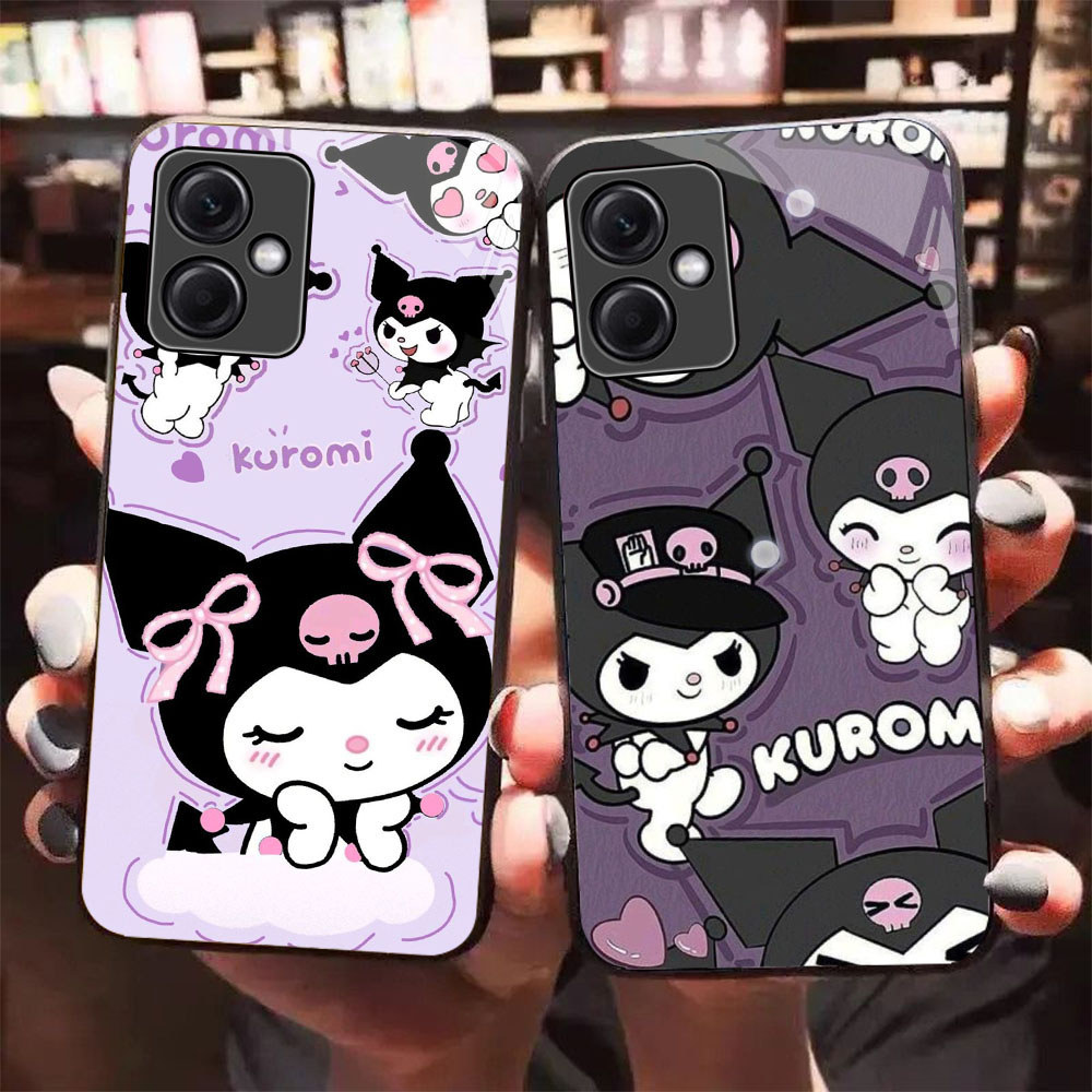HK-27 ฮาโลวีน Kuromi แก้วแก้วสําหรับ Xiaomi Redmi หมายเหตุ Poco A5 C71 13 X5 12 Pro 5G