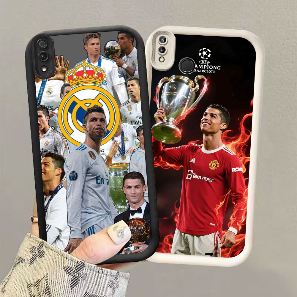 HK-57 FC Ronaldo เคสกันกระแทกสําหรับซิลิโคนสีดําและสีขาว VIVO Y91i Y66 V9 Y91C Y81 Y81S Y91 Y95 Y93