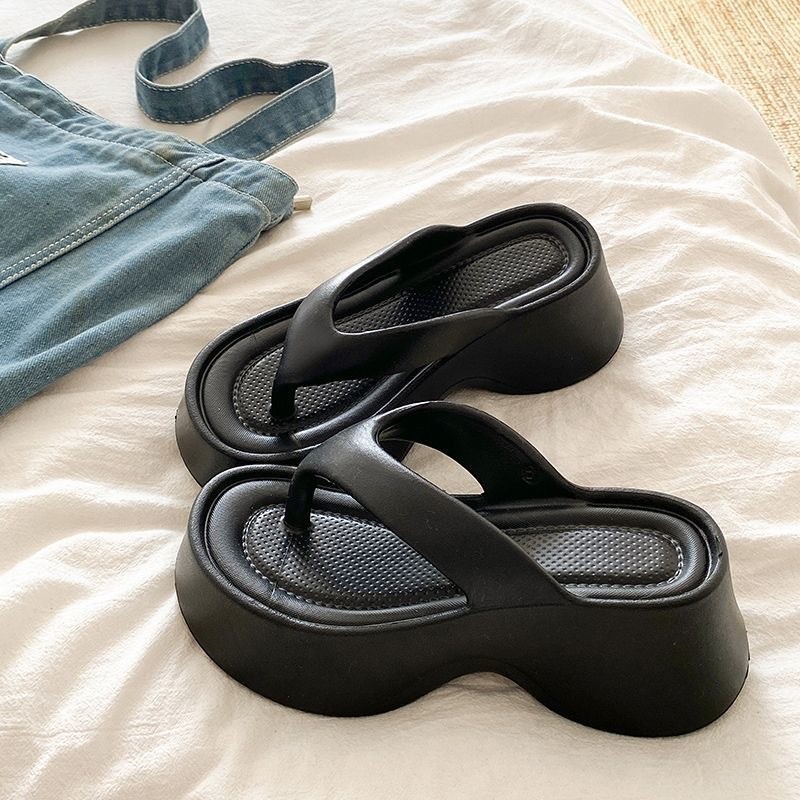 #ใช้เป็นประจำทุกวัน# Add Box EVA Flip-flops For Women New Height-increasing Platform Flip-flops For