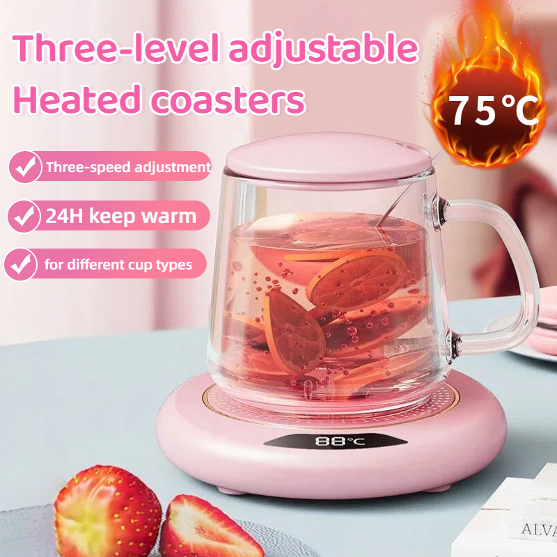 USB เครื่องทําความร้อน Coaster อุ่น 3-เกียร์ Thermostatic สมาร์ทไฟฟ้ากาแฟนมชาถ้วยแก้วเครื่องทําความร้อน Pad อัจฉริยะคงที่ Warm Coaster