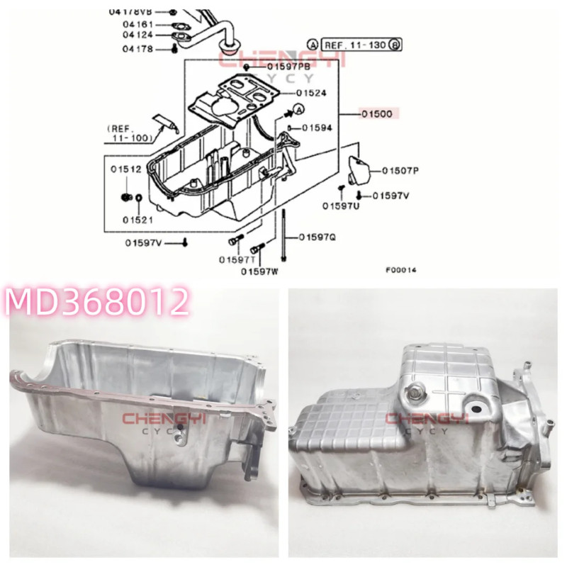 6G72 Engine Oil Pan Fit For Pajero Shogun Montero V63W V73W V83 V93W MD368012