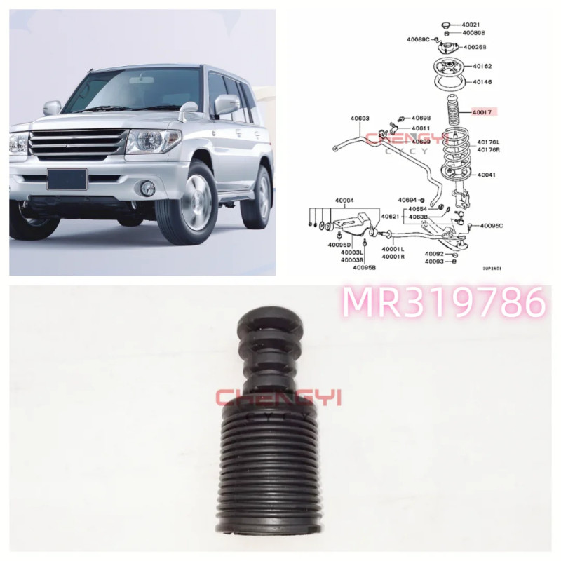 1PCS Front Suspension Shock Absorber Dust Boot Buffer Rubber Fit For Pajero Montero IO Pinin H65W H