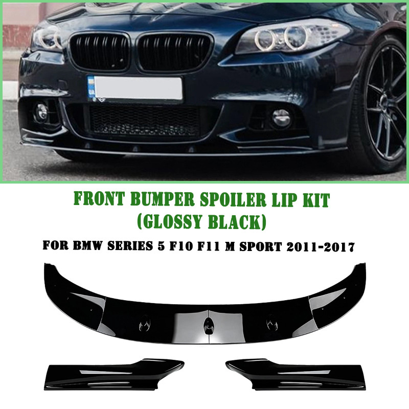 Car Front Bumper Spoiler Lip Lower Blade Splitter Guard For BMW 5 Series F10 F11 M Sport 2011 2012