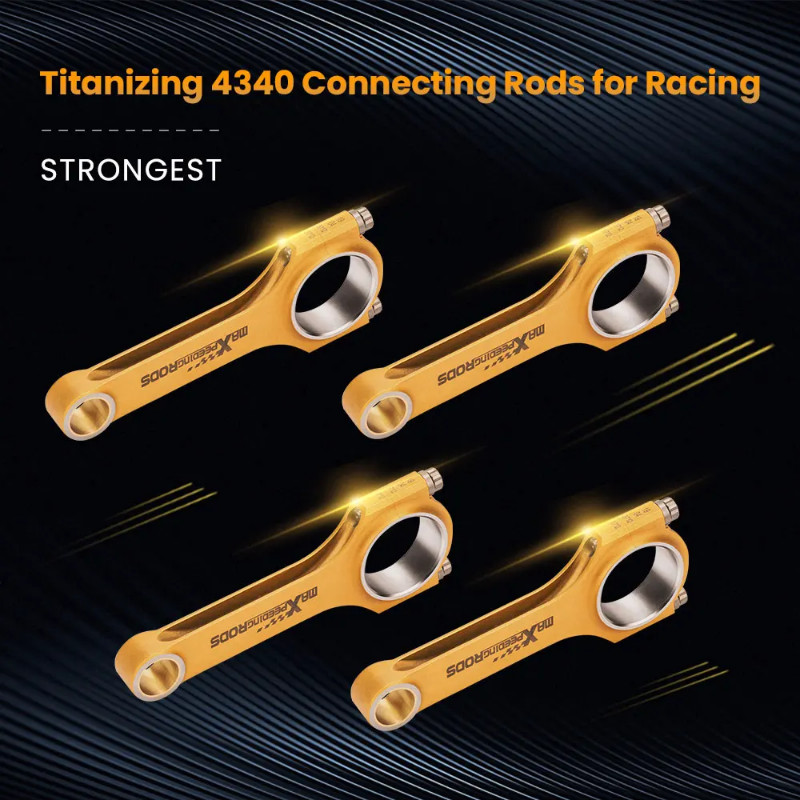 4x Titanizing Connecting Rods for Mitsubishi 4B11 4B11T 2.0L engine 149.2mm ARP	2000 Balanced Float