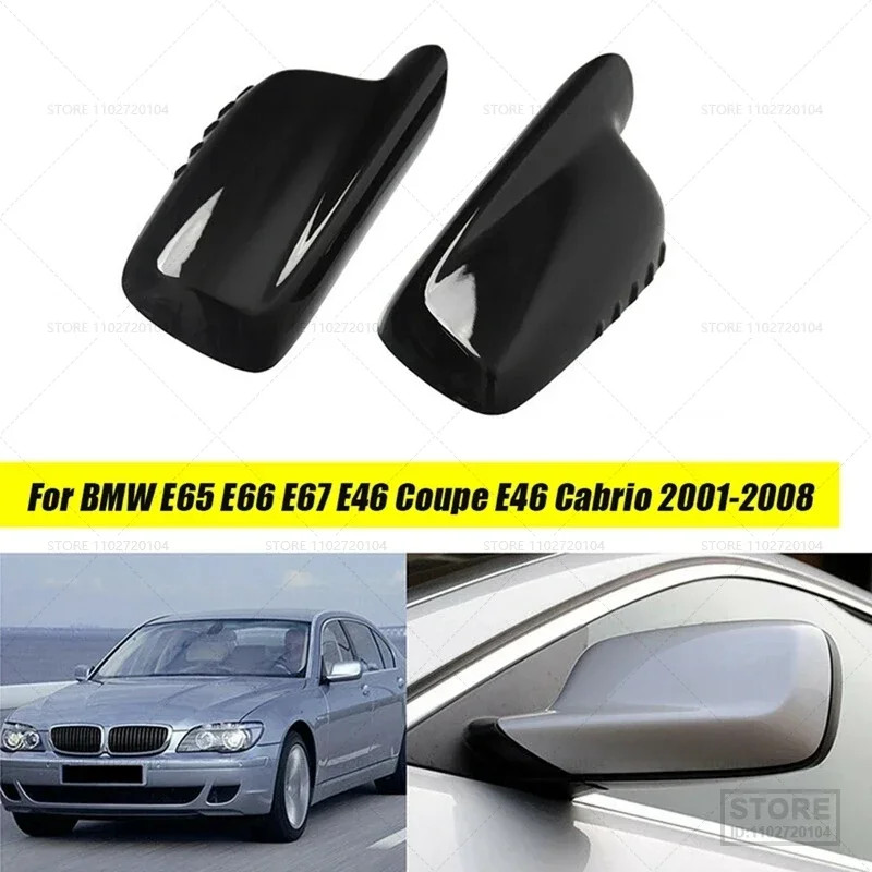 1Pair Car Rearview Mirror Covers Trim Caps for BMW E65 E66 E67 E46 Coupe E46 Cabrio 51167074235 511