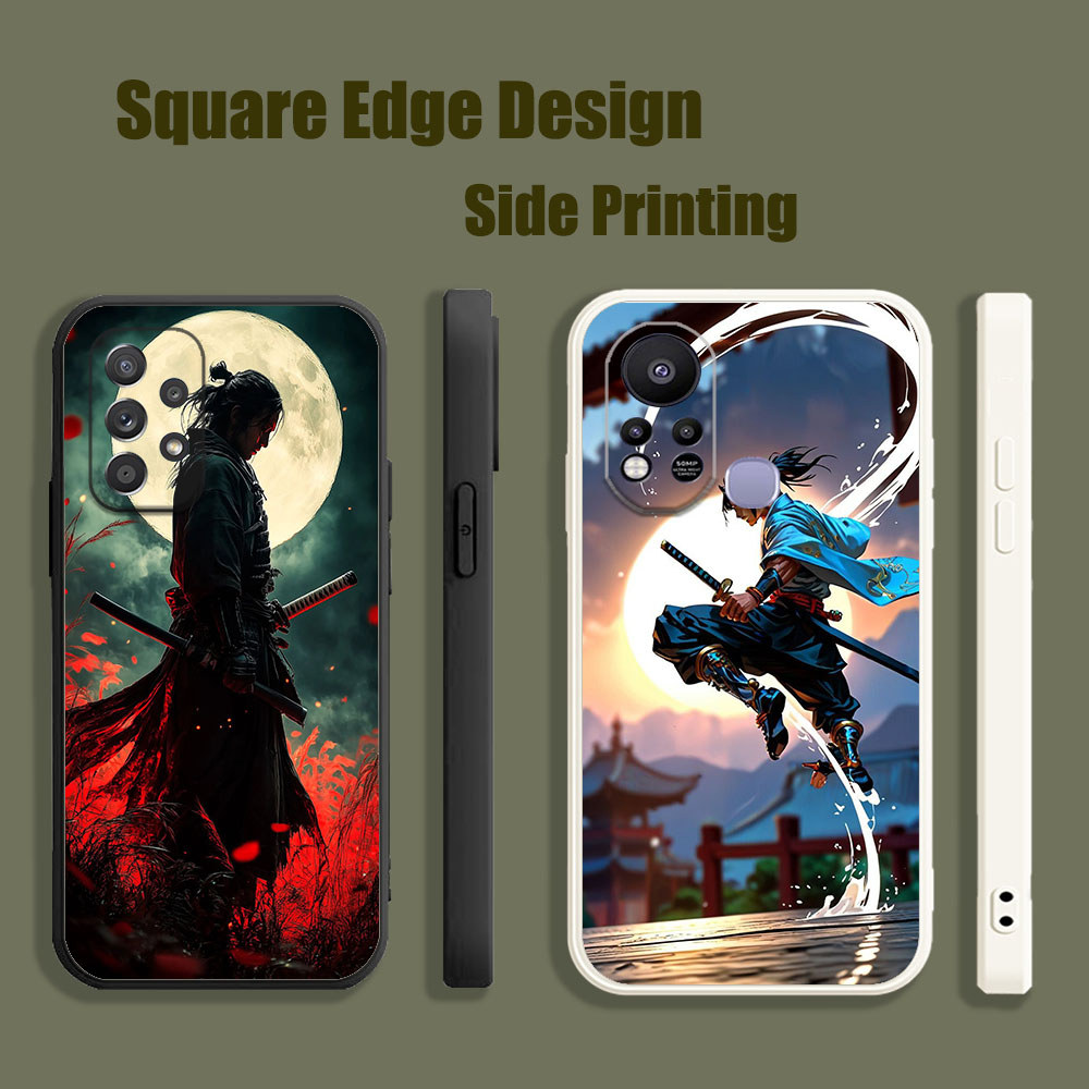 ปลอกสําหรับ OPPO A33 A37 A35 F7 Neo 7 9 F11 Pro last Samurai ยืน Samurai BOQ13 เคสโทรศัพท์ขอบสี่เหลี