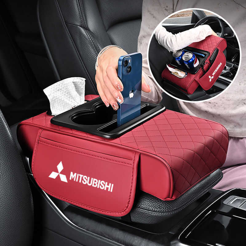 มัลติฟังก์ชั่นพร้อมที่วางแก้วที่นั่งเบาะนุ่มข้อศอก Universal Auto คอนโซลกลางที่วางแขนกล่องสําหรับ Mi