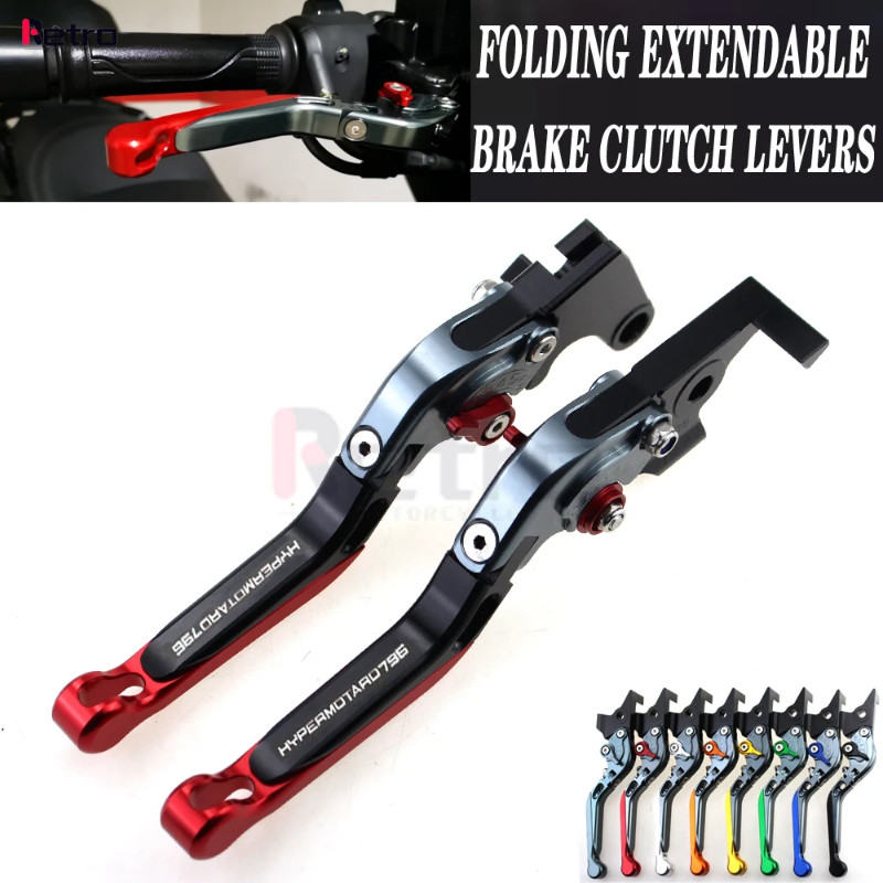 For DUCATI HYPERMOTARD 796 HYPERMOTARD796 2010-2012 2011 Motorcycle Folding Extendable Front Rear B