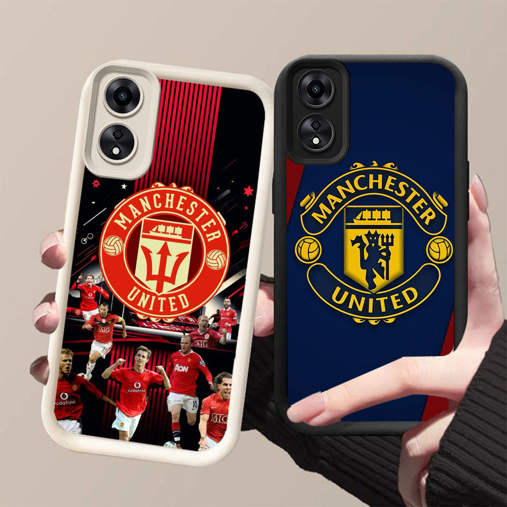 DK-89 Manchester City เคสซิลิโคนสีดําและสีขาวสําหรับ OPPO A98 A18 A38 A17K A78 A60 F23 A58 5G 4G