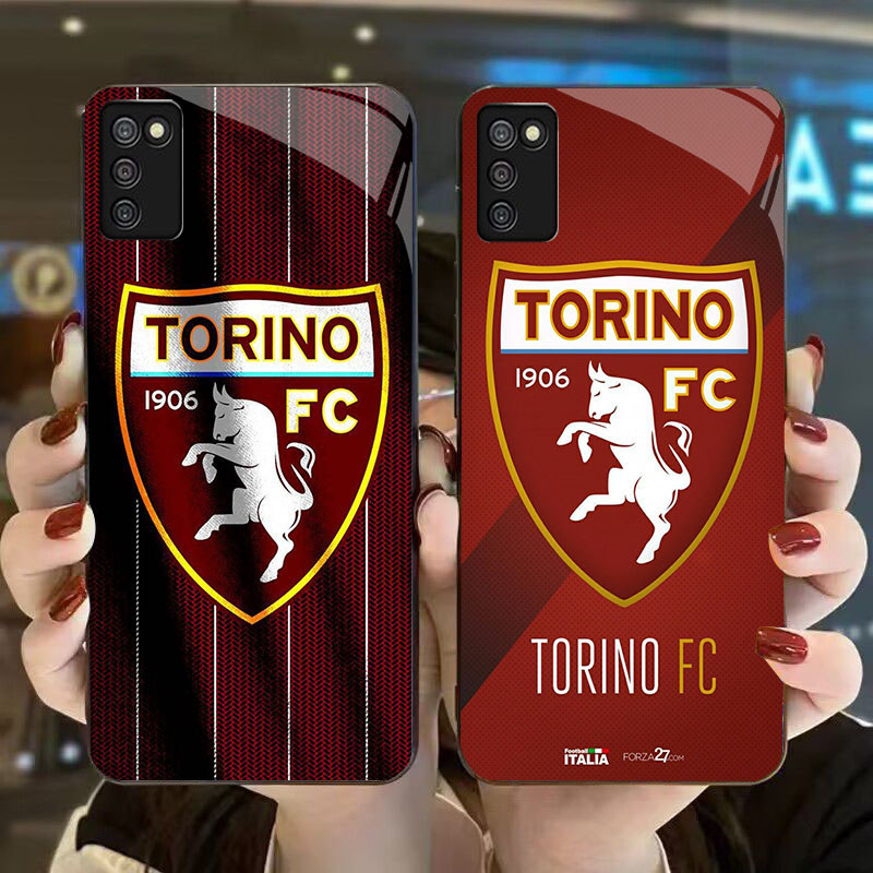 DK-63 FC TORIN โลโก้ปลอก GLASS กรอบนุ่มสีดํา Samsung A02S M02S A03S 164 มม.A51 166 มม.A71