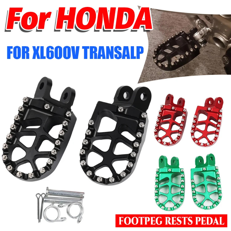 Motorcycle Accessories Footrest Footpegs Foot Pegs Pedals For HONDA XL 600V TRANSALP XL600V XLV600