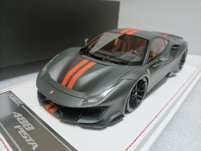 Davis & Giovanni 1 18 Ferrari Supercar รุ่น 488 Pista Novitec Matte Grey
