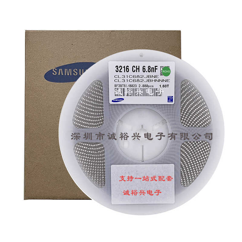 ตัวเก็บประจุ Samsung SMD CL31C682JBHNNE 1206NPO682J50V160T 6.8 NF