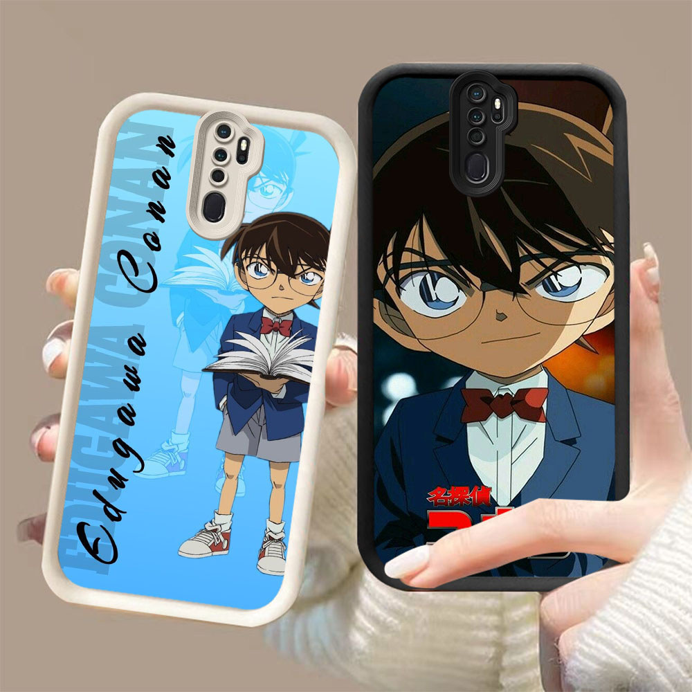 DJ-18 Detective Conan ปลอกซิลิโคนสีดําและสีขาวสําหรับ OPPO Reno 8T A5 2Z F11 A9 2F 2020 Pro 5G