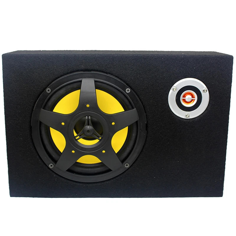 8inch 300W Car Audio Subwoofer 12V Ultra-Thin Under Seat Active Power Amplifier Car Audio Amplifier