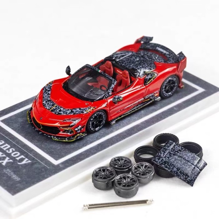 LMLF 1 64 Ferrari Modified Convertible Supercar รุ่น Mansory Ferrari F9XX สีแดง