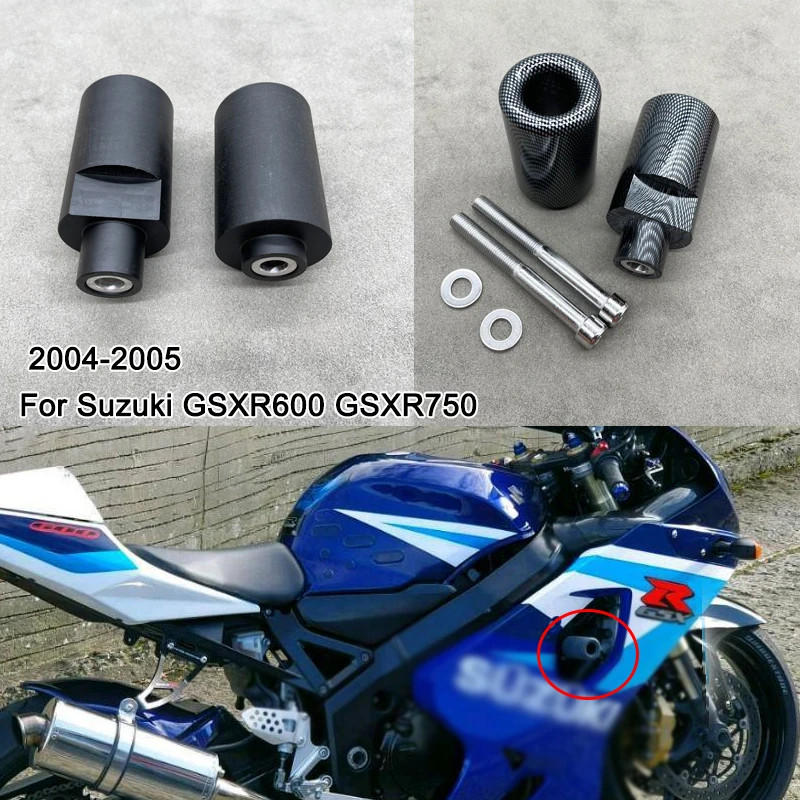 For SUZUKI GSXR600 GSXR750 GSXR 600 750 K4 2004-2005 GSX-R Motorcycle Parts No Cut Frame Sliders Cr