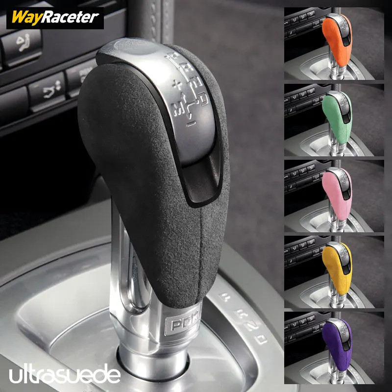 Ultrasuede Suede Wrap Gear Shift Knob Trim Cover For Porsche Macan 95B Boxster Cayman 981 987 718 9