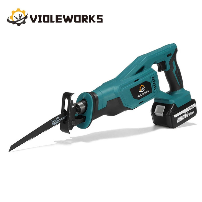 1500W 288VF Electric Saw Cordless Reciprocating Saw 1/2PC Li-ion Battery Blades Metal Wood Cutting