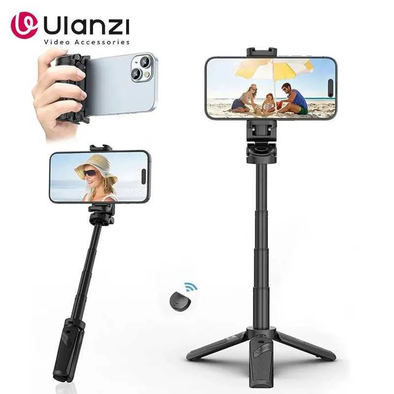 Ulanzi JJ02 ขยาย Grip โทรศัพท์ขาตั้งกล้อง w ระยะไกล Selfie Handle ขาตั้งกล้องสําหรับโทรศัพท์วิดีโอ V
