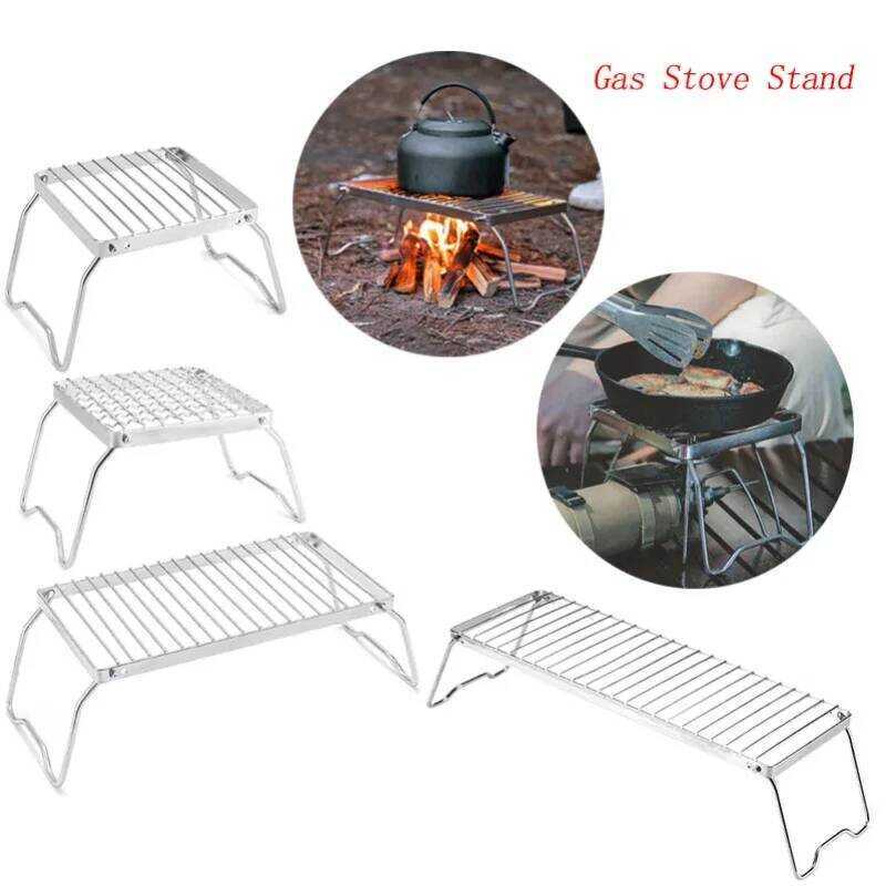 C Multifunction Folding Campfire Grill Stand Tourism Portable Camping Grill Grate Outdoor Cookware