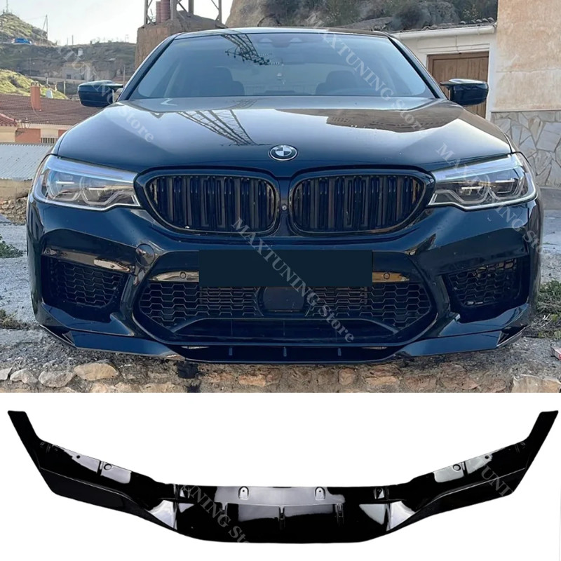Front Bumper Diffuser Lip For BMW F90 M5 Competition M5 xDrive 2018-2020 Pre-Lci ABS Splitter Spoil